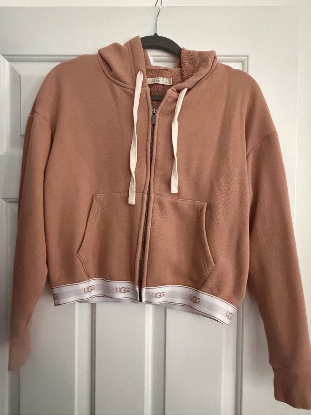 UGG Women's Dusty Rose Zip-Up Teddy Hoodie